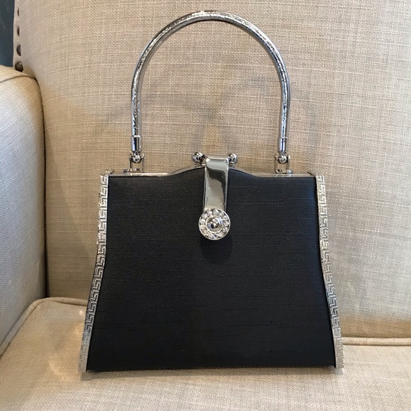 Silk and diamond accented bag - Picture 3 of 8